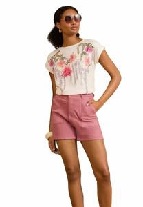 Футболка с принтом LOVE & ROSES, белый