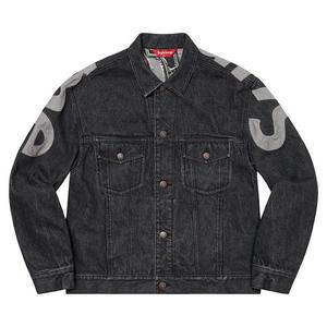 Куртка Supreme Inset Logo Denim Trucker Jacket, Black