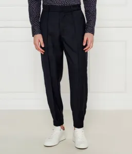 Брюки relaxed fit Emporio Armani, темно-синий