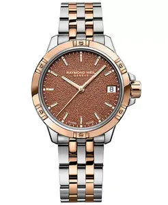 Женские часы Swiss Tango Quartz с браслетом из двухцветной нержавеющей стали, 30 мм Raymond Weil