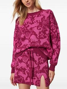 Толстовка TWINSET с узором в технике интарсия, розовый