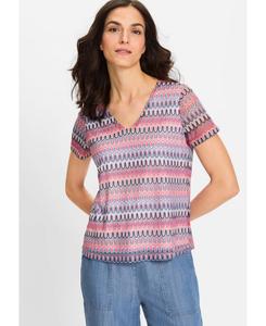 Женская яркая кружевная футболка Olsen, Misty rose