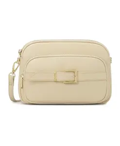 Кожаная сумка-почтовый мешок Kazar, бежевый