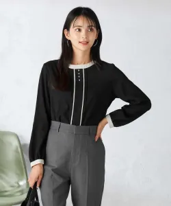 Двухцветная блузка со складками Avv, цвет Black