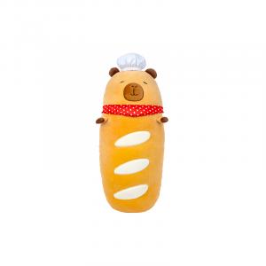 Плюшевая кукла капибара с французским багетом, высота 62 см DUOAI