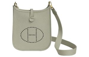 HERMES Сумка на плечо Evelyne Clemence кожаная мини женская ледяной кристалл серый