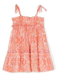 ZIMMERMANN Kids платье Raie, оранжевый