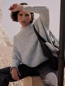 Джемпер с батвингом и молнией Mint Velvet