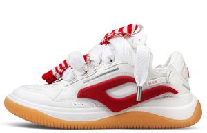 Скейтбордические кеды Rocket 001 унисекс с низким верхом, белый/красный Daisy Fellowes