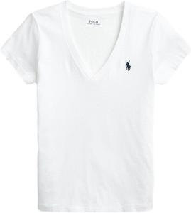 Polo RL женская футболка с V-образным вырезом и пони POLO RALPH LAUREN, Pure White.