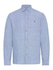 Рубашка на пуговицах классического кроя Kronstadt Heart, небесно-голубой