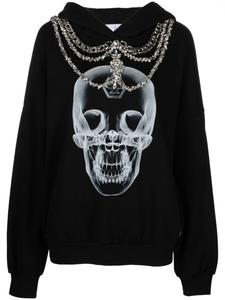 Philipp Plein худи X-Ray с кристаллами, черный