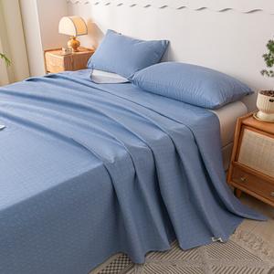 Avivi Простыня 200х240 см из грубого хлопка, ромбовидный узор, синий