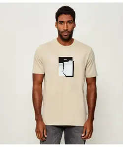 Футболка te_brokenic Regular fit Boss Orange, бежевый