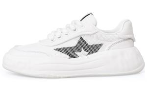 Вихревой Мороженый Амортизирующий Легкий Низкий Кроссовок для Скейтбординга Мужской Белый BOSSSUNWEN