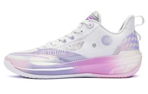 Баскетбольные кроссовки FE2.0 мужские низкие  белые чисто-фиолетовые Qiaodan