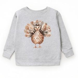 Свитшот с принтом Sparkle Turkey The Juniper Shop, Heather Grey