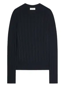 Шерстяной свитер фактурной вязки DRIES VAN NOTEN, черный