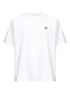 Футболка с нашивкой-логотипом Stone Island, белый