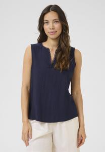 Топ CRLORI - Blouse Cream, темно-синий