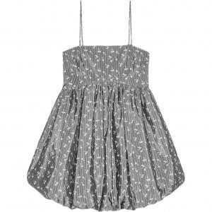 Мини-платье с цветочным принтом GANNI, серый