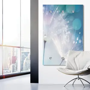 Вешалка королевская "Одуванчик" Queence 100х120х3 см, синий/белый