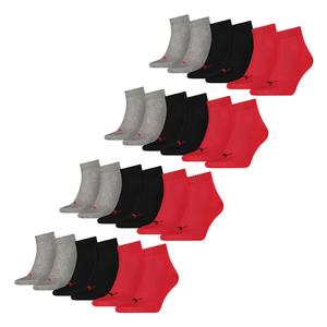 PUMA Носки четвертного размера, 12 пар, мягкие, удобные, мужские и женские, унисекс - мягкий хлопок