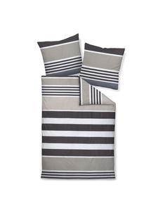 Постельное белье Davos коричневого и серого цветов Janine, 140x200 см (70x90 см)