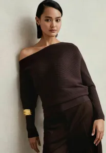 Асимметричный драпированный джемпер lorna стандартного кроя Reiss, Plum