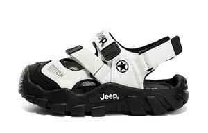 Детские сандалии Kids Ivory White/Obsidian Black Jeep, слоновая кость/черный