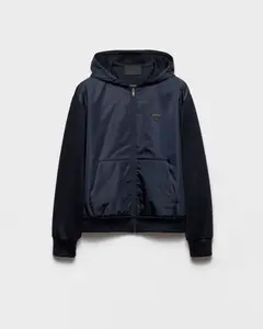 Толстовка из технического хлопка и Re-Nylon Prada, синий