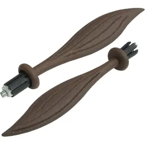 Наконечник карниза Liedeco «наконечник, концевая пуговица-створка «Esperanca» для стержней 16 мм», (2 шт.), наконечник, концевая кнопка, цвет rostbraun