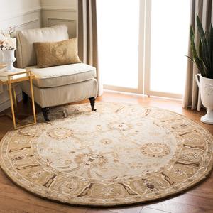 Ковер SAFAVIEH, 183 x 183 см, Anatolia Collection Silver / Light Brown AN558B ручной работы традиционный восточный премиум шерстяной