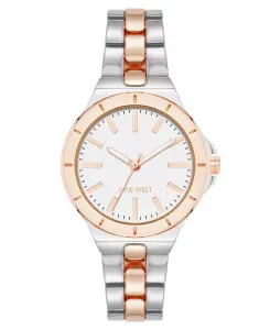 Женские часы Quartz Iconic в серебристом и розовом золотом металлическом сплаве, 35 мм Anne Klein