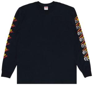 Футболка Supreme Strawberries Long-Sleeve Tee 'Navy', синий