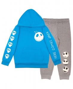 Комплект из двух предметов для мальчиков: флисовая толстовка и спортивные штаны Nightmare Before Christmas, Blue/gray