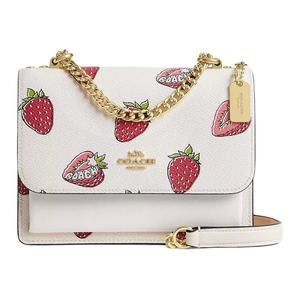 COACH Кожаная сумка кроссбоди мини женская золото и мел разноцветная