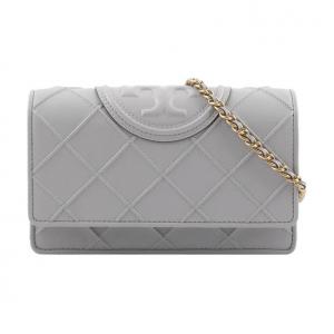 TORY BURCH Кожаная сумка через плечо, Bay Gray