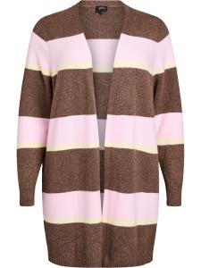 Вязаный кардиган Zizzi Casunny, каштаново-коричневый