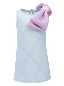 Стеганое платье Skylar с бантом Mimi Tutu, синий