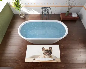 Коврик для ванной Wallario, белый