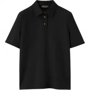 SS26 Polo Shirt Women's Loro Piana, черный