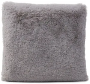 Декоративная подушка Gözze "подушка из искусственного меха" 60х60 см, цвет silberfarben + unifarben