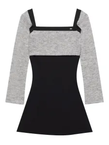 Платье мини с квадратным вырезом (набор из 2) Gcds, черный