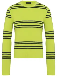 Джемпер в полоску Prada, зеленый