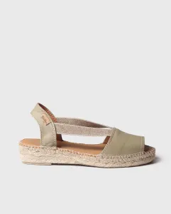 Женские кожаные эспадрильи на танкетке с резинкой Toni Pons, зеленый