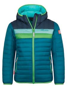 Trollkids Стеганая куртка "Эйкефьорд" сине-зеленого цвета