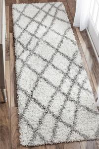 nuLOOM Alvera ковер 82 x 244 см Easy Shag Runner, белый