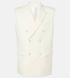 Двубортный шерстяной жилет Wardrobe.Nyc, цвет off white