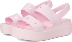 Сандалии Crocs Brooklyn 4U Low Wedges, Pink Milk